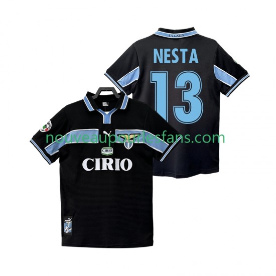 Maillot SS Lazio NESTA 13 Rétro Homme Tenue Extérieur 1999 1998 Manche Courte