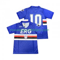 Maillot Sampdoria 10 1990 1991 Rétro Homme Tenue Domicile Manche Courte