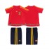 Maillot Espagne Rétro Enfant Tenue Domicile 2008 Manche Courte