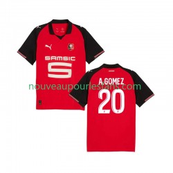 Maillot Stade Rennais Andres Gomez 20 Homme Tenue Domicile 2025-2026 Manche Courte