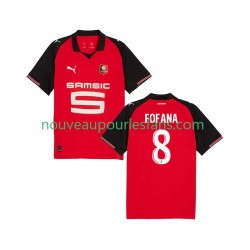 Maillot Stade Rennais Seko Fofana 8 Homme Tenue Domicile 2025-2026 Manche Courte