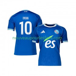 Maillot Strasbourg Emanuel Emegha 10 Homme Tenue Domicile 2025-2026 Manche Courte