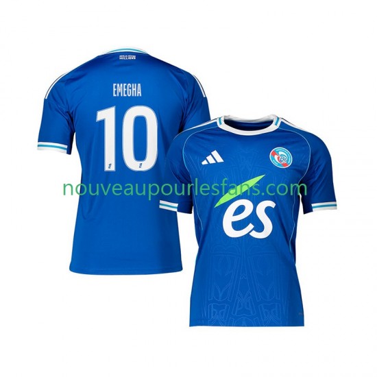 Maillot Strasbourg Emanuel Emegha 10 Homme Tenue Domicile 2025-2026 Manche Courte