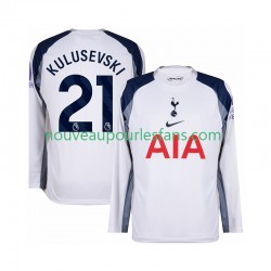 Maillot Tottenham Hotspur Kulusevski 21 Homme Tenue Domicile 2025-2026 Manche Longue