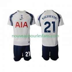 Maillot Tottenham Hotspur Kulusevski 21 Enfant Tenue Domicile 2025-2026 Manche Courte