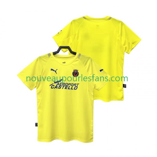 Maillot Villarreal CF 2005 Rétro Homme Tenue Domicile 2006 Manche Courte