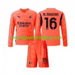 Maillot AC Milan Mike Maignan 16 Gardien Enfant Tenue 4ème 2024-2025 Manche Longue