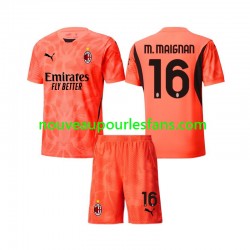Maillot AC Milan Mike Maignan 16 Gardien Enfant Tenue 4ème 2024-2025 Manche Courte