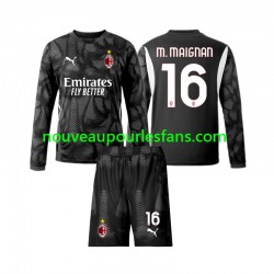 Maillot AC Milan Mike Maignan 16 Gardien Enfant Tenue Domicile 2024-2025 Manche Longue