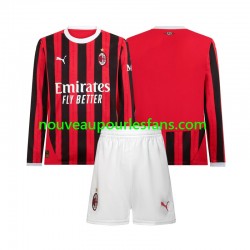 Maillot AC Milan Enfant Tenue Domicile 2024-2025 Manche Longue