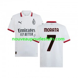 Maillot AC Milan Morata 7 Homme Tenue Extérieur 2024-2025 Manche Courte