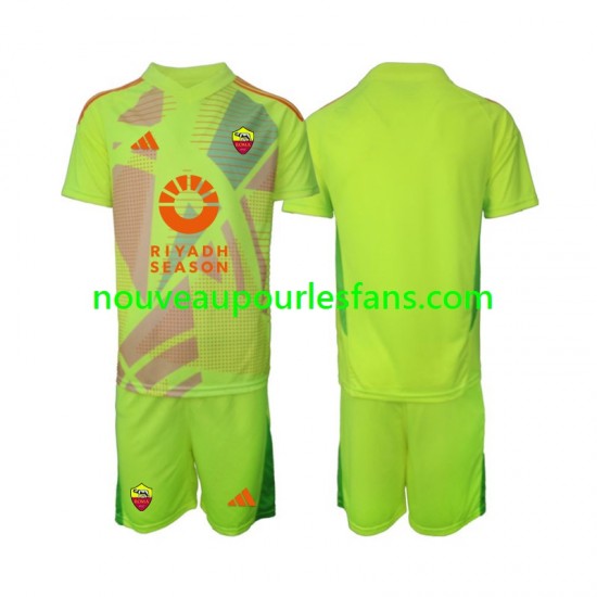 Maillot AS Rome Gardien Enfant Tenue Extérieur 2024-2025 Manche Courte