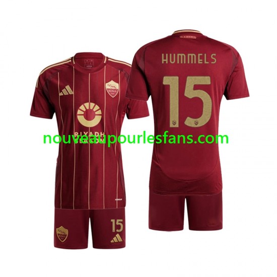 Maillot AS Rome Mats Hummels 15 Enfant Tenue Domicile 2024-2025 Manche Courte