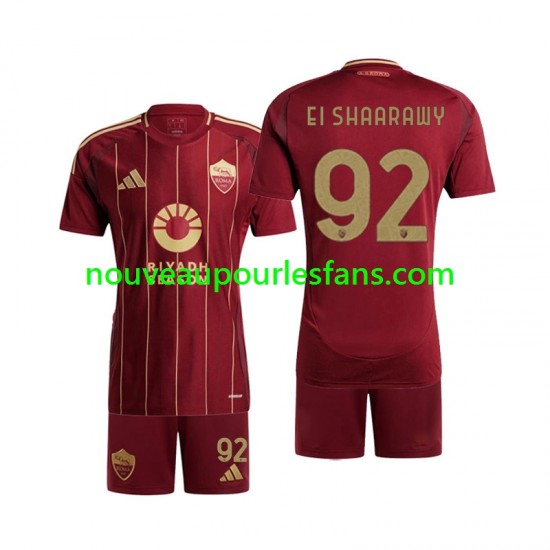 Maillot AS Rome Stephan El Shaarawy 92 Enfant Tenue Domicile 2024-2025 Manche Courte