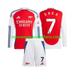 Maillot Arsenal SAKA 7 Enfant Tenue Domicile 2024-2025 Manche Longue