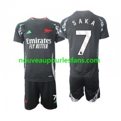 Maillot Arsenal Saka 7 Enfant Tenue Extérieur 2024-2025 Manche Courte
