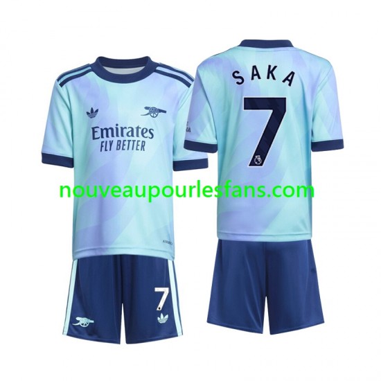 Maillot Arsenal Saka 7 Enfant Tenue 3ème 2024-2025 Manche Courte
