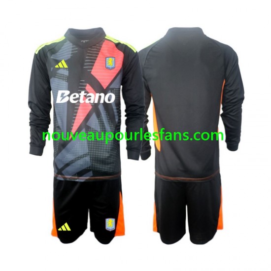 Maillot Aston Villa Gardien Enfant Tenue Domicile 2024-2025 Manche Longue