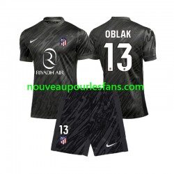 Maillot Atlético Madrid Jan Oblak 13 Gardien Enfant Tenue Domicile 2024-2025 Manche Courte