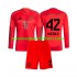 Maillot Bayern Munich Jamal Musiala 42 Enfant Tenue Domicile 2024-2025 Manche Longue