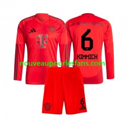 Maillot Bayern Munich Joshua Kimmich 6 Enfant Tenue Domicile 2024-2025 Manche Longue