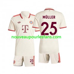 Maillot Bayern Munich Muller 25 Enfant Tenue 3ème 2024-2025 Manche Courte