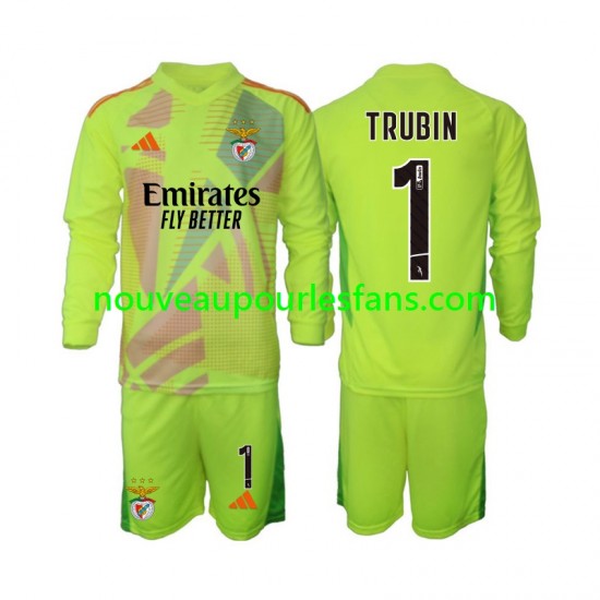 Maillot Benfica Anatolij Trubin 1 Gardien Enfant Tenue Domicile 2024-2025 Manche Longue