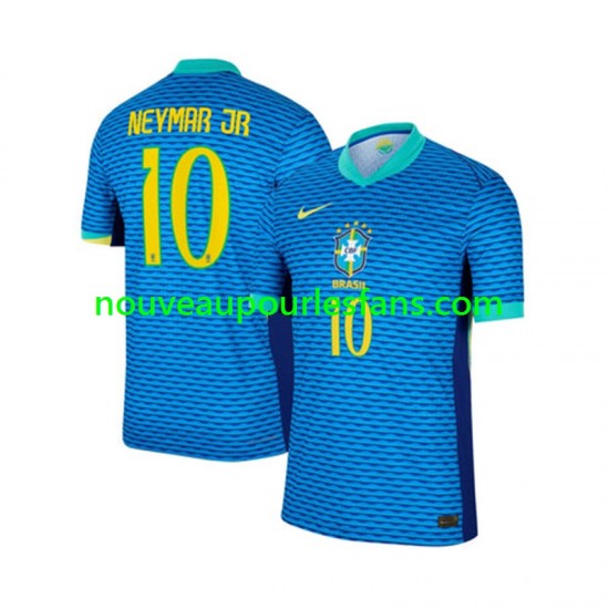 Maillot Brésil Neymar JR 10 Homme Tenue Extérieur 2024 Manche Courte