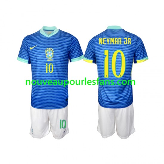 Maillot Brésil Neymar JR 10 Enfant Tenue Extérieur 2024 Manche Courte