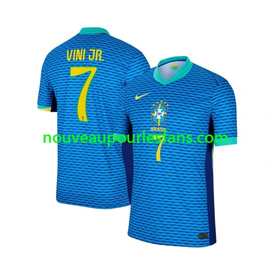 Maillot Brésil Vinicius Junior 7 Homme Tenue Extérieur 2024 Manche Courte