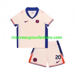 Maillot Chelsea Cole Palmer 20 Enfant Tenue Extérieur 2024-2025 Manche Courte