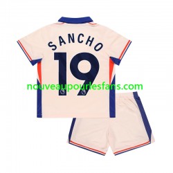 Maillot Chelsea Jadon Sancho 19 Enfant Tenue Extérieur 2024-2025 Manche Courte