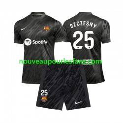 Maillot FC Barcelone Wojciech Szczesny 25 Gardien Enfant Tenue Extérieur 2024-2025 Manche Courte