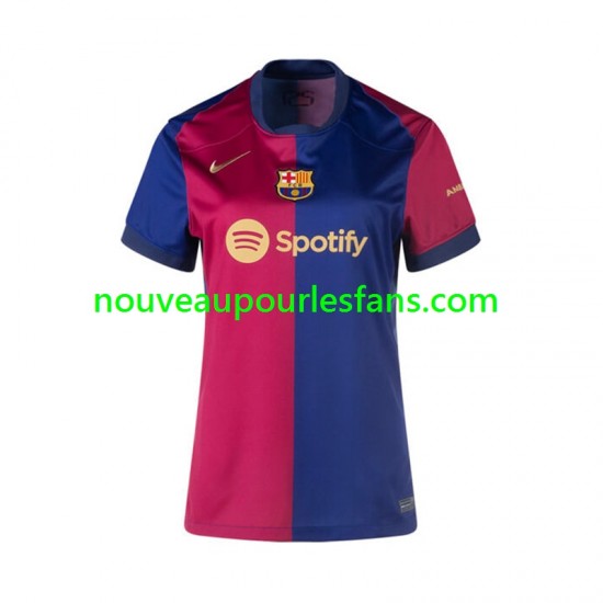 Maillot FC Barcelone Femme Tenue Domicile 2024-2025 Manche Courte
