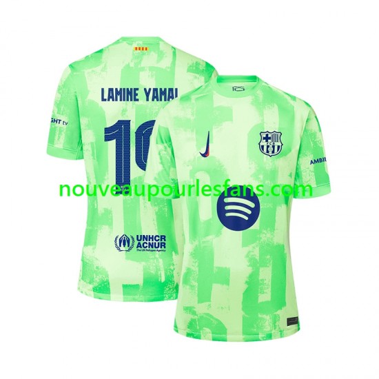 Maillot FC Barcelone LAMINE YAMAL 19 UCL Font Homme Tenue 3ème 2024-2025 Manche Courte
