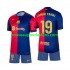 Maillot FC Barcelone Lamine Yamal 19 Enfant Tenue Domicile 2024-2025 Manche Courte