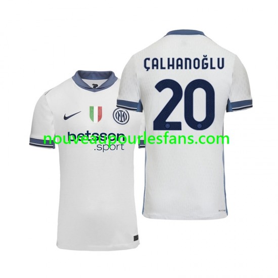 Maillot Inter Milan Hakan Calhanoglu 20 Homme Tenue Extérieur 2024-2025 Manche Courte