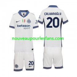 Maillot Inter Milan Hakan Calhanoglu 20 Enfant Tenue Extérieur 2024-2025 Manche Courte
