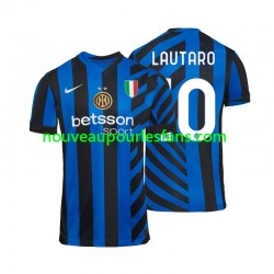 Maillot Inter Milan Lautaro 10 Homme Tenue Domicile 2024-2025 Manche Courte