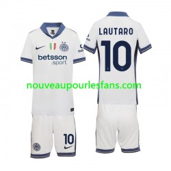 Maillot Inter Milan Lautaro 10 Enfant Tenue Extérieur 2024-2025 Manche Courte