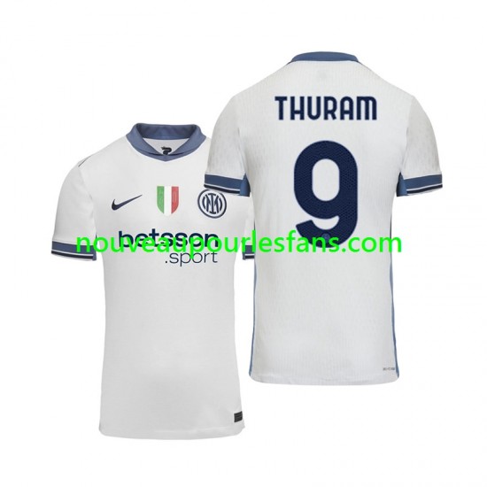 Maillot Inter Milan Marcus Thuram 9 Homme Tenue Extérieur 2024-2025 Manche Courte