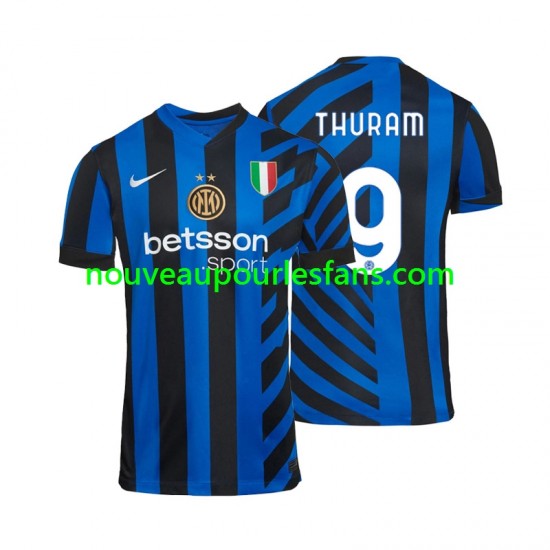 Maillot Inter Milan Marcus Thuram 9 Homme Tenue Domicile 2024-2025 Manche Courte