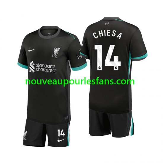Maillot Liverpool Chiesa 14 Enfant Tenue Extérieur 2024-2025 Manche Courte