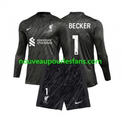 Maillot Liverpool Alisson Becker 1 Gardien Enfant Tenue Domicile 2024-2025 Manche Longue
