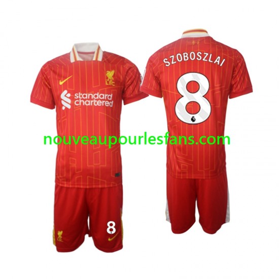 Maillot Liverpool Szoboszlai 8 Enfant Tenue Domicile 2024-2025 Manche Courte