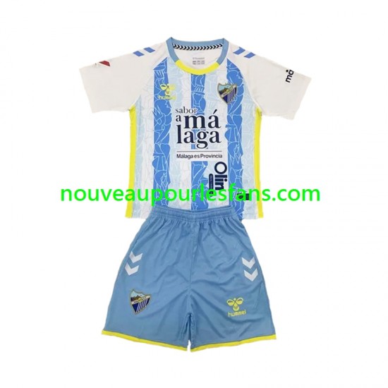 Maillot Málaga CF Enfant Tenue Domicile 2024-2025 Manche Courte