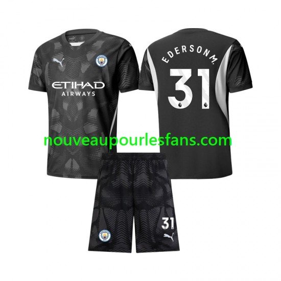 Maillot Manchester City Ederson Moraes 31 Gardien Enfant Tenue 4ème 2024-2025 Manche Courte