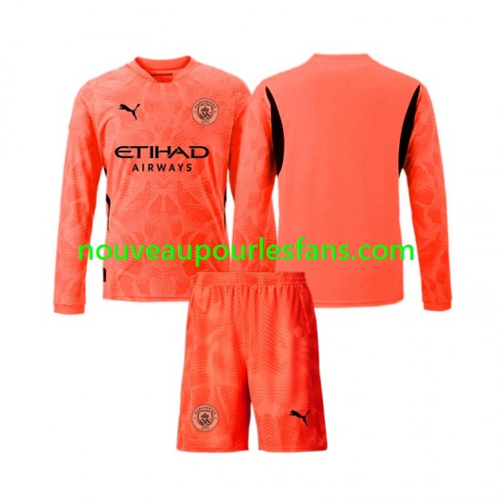 Maillot Manchester City Gardien Enfant Tenue Extérieur 2024-2025 Manche Longue