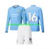 Maillot Manchester City Rodri 16 Enfant Tenue Domicile 2024-2025 Manche Longue