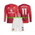 Maillot Manchester United Joshua Zirkzee 11 Enfant Tenue Domicile 2024-2025 Manche Longue